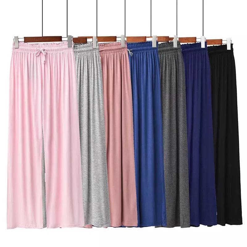 Pack of 5 Multi-Color Plain Pajamas, Cotton Plain Trousers For Women, Sleepwear Trouser Set
