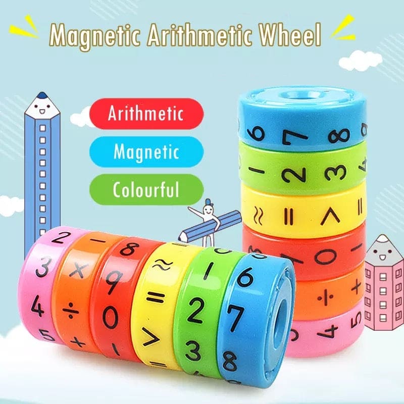 Magnetic Educational Plastic Toy For Children, 6 Pcs Magnetic Math Assembling Puzzle, Educational Block Calculate Game For Kids