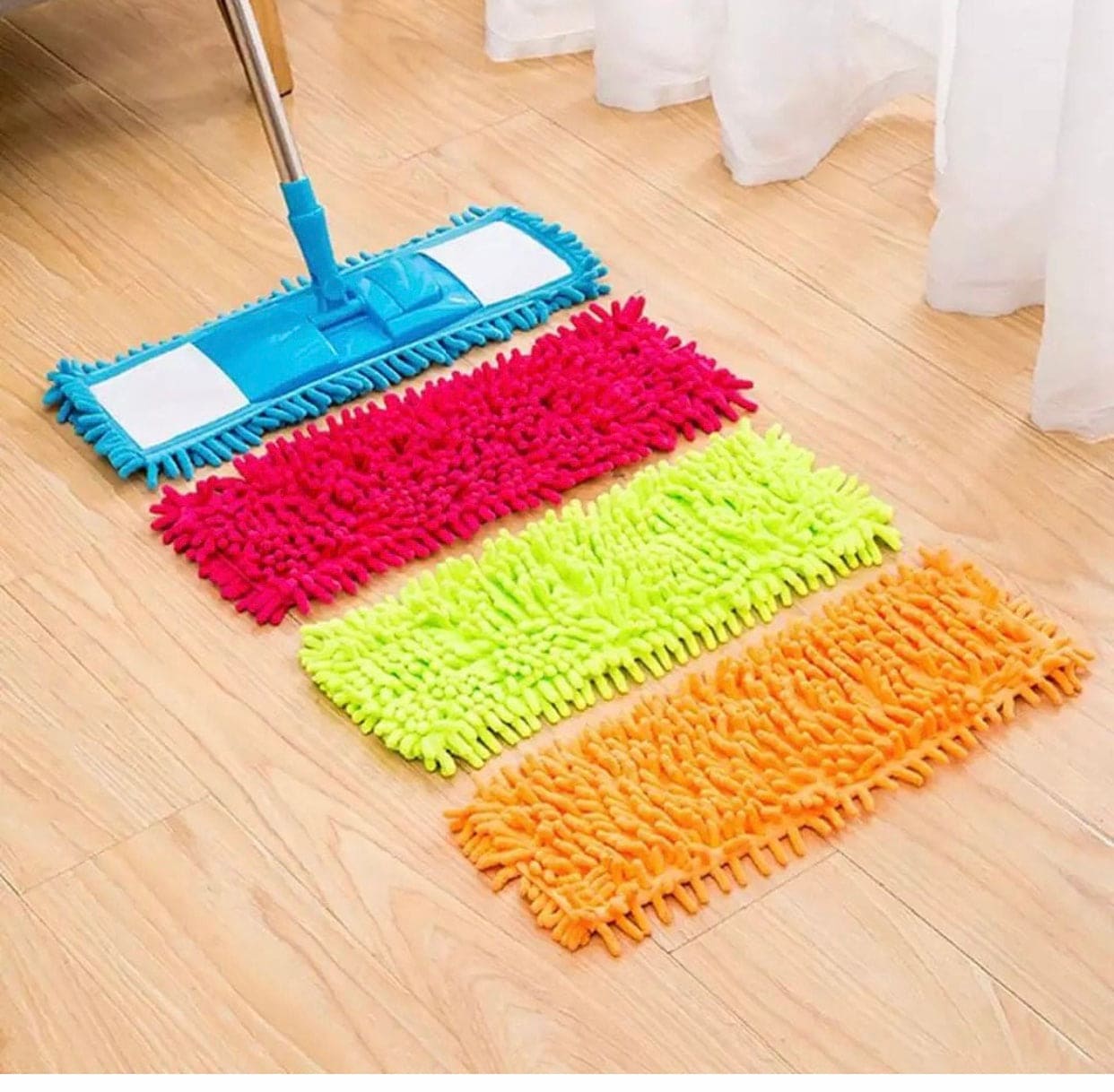 Chenille Mop Replacement Head For Floor Cleaning, Cloth Microfiber Self Wring Pads, Microfiber Mop Pads, Refill Heads for Flat Dust Mops, Floor Mop