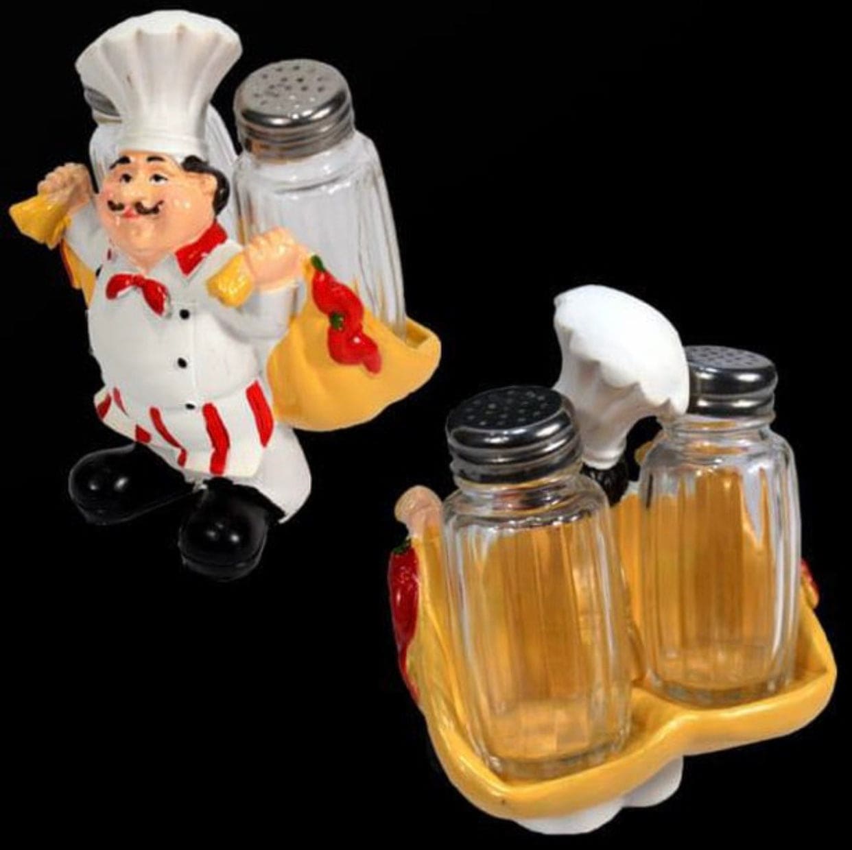 Cute Chef Statue Salt And Pepper Bottle Holder, Kitchen Cute Chef Ornament, Miniatures Mentalities Kitchen Decoration Resin Crafts