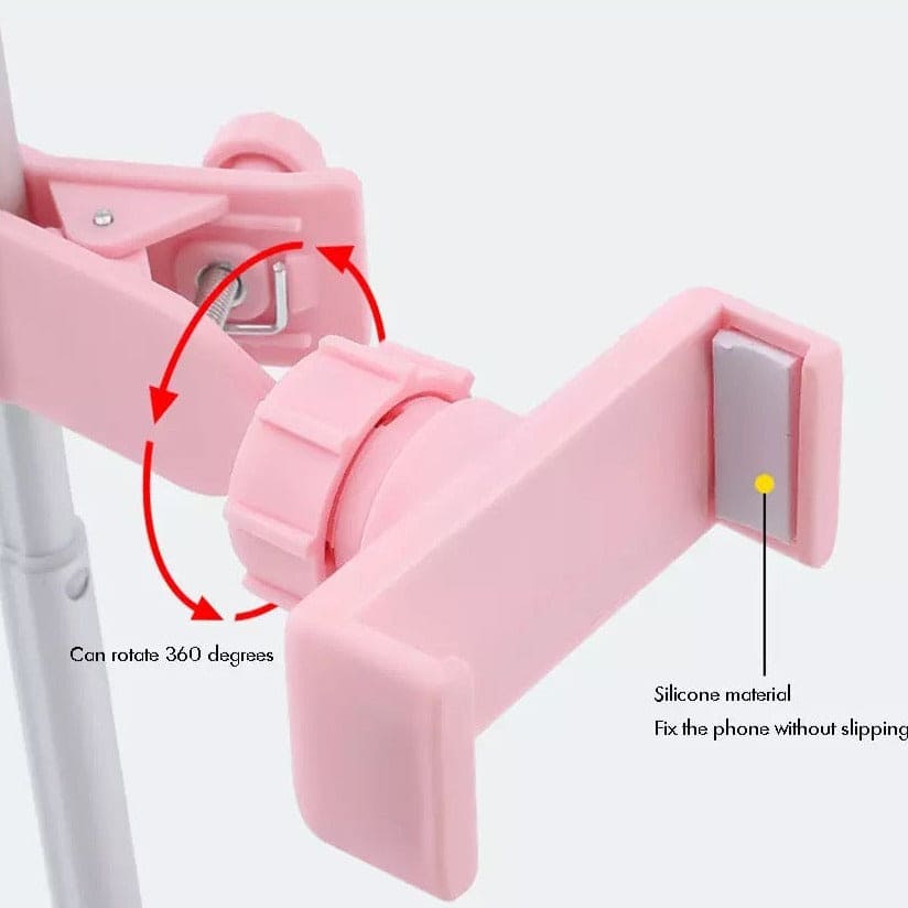 Foldable Selfie Stick Ring Light Tripod For Phone With Mirror, Mobile Live Bracket Led Light, Portable Desktop Lamp Photography Props LED For Phone, Beauty Selfie Stick With Light