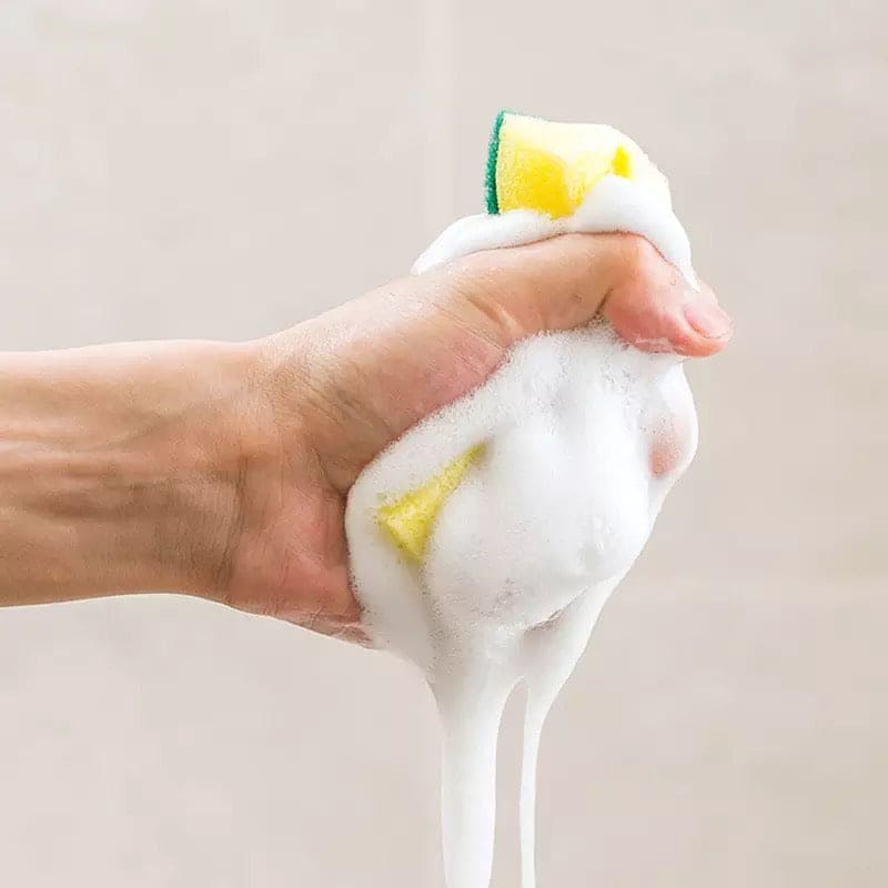 6 Pcs Double Sided Dishwashing Sponge, Emery Magic Cleaning Sponge