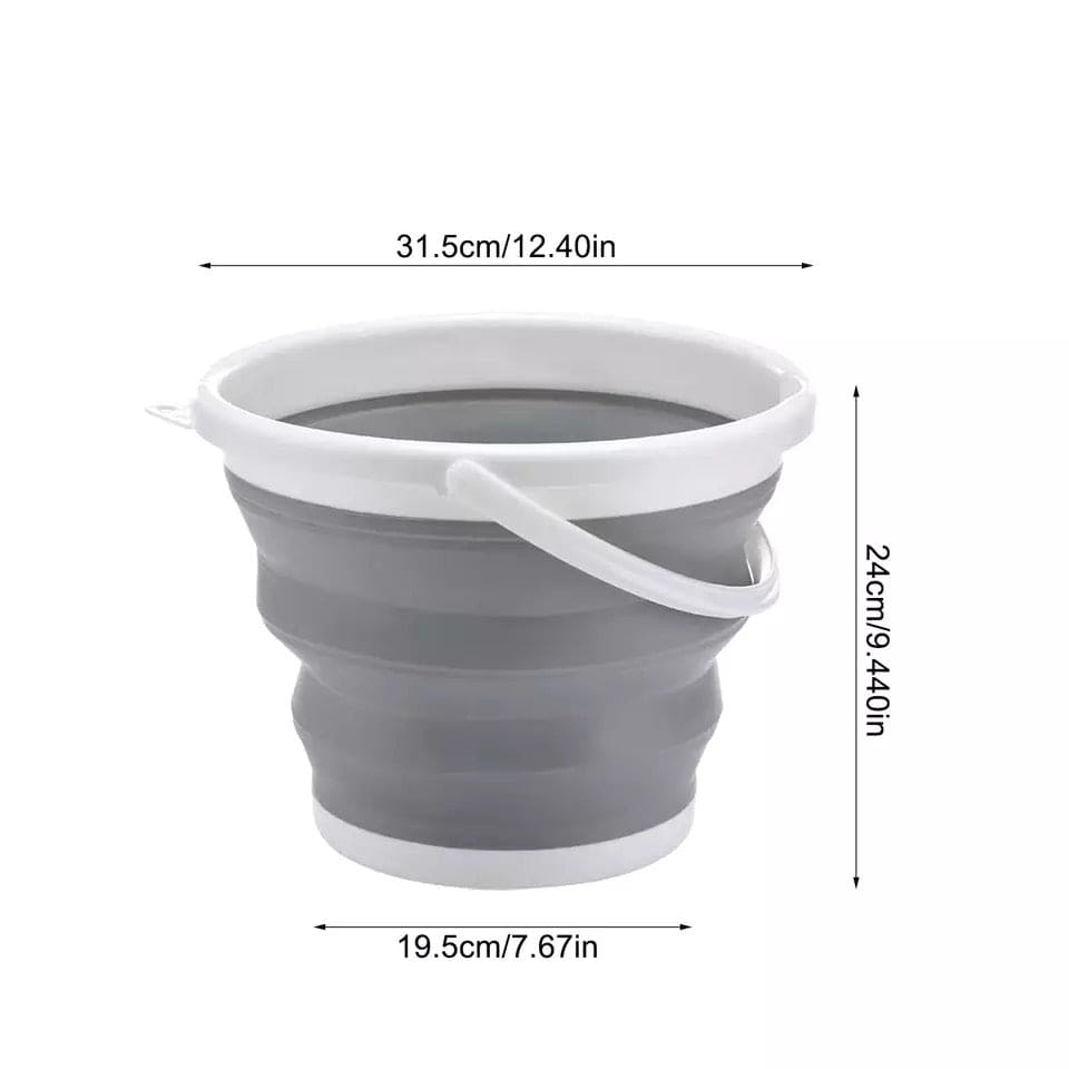 10L Collapsible Cleaning Bucket, Portable Folding Bucket, Silicon Car Washing Bucket, Outdoor Fishing Travel Camp Bucket, Foldable Basin Camping Bucket, Travel Portable Pail, Household Multifunctional Bucket
