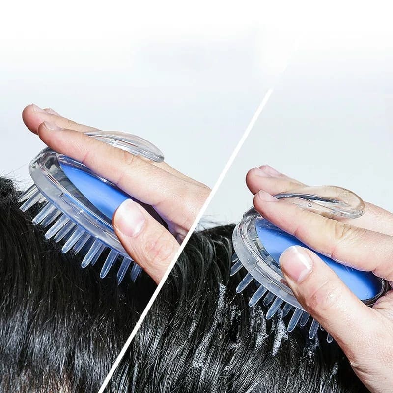 Transparent Scalp Brush, Silicone Head Shampoo Body Scalp Massage, Hair Washing Clean Brush, Comb Shower Bath Spa, Scalp Massaging Shampoo Brush