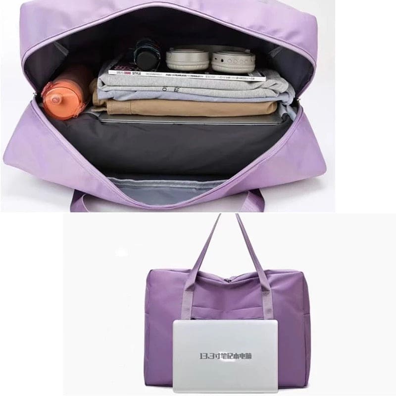 Travel Hand Bag, Nylon Waterproof Fitness Clothing Shoulder Bag, Large Capacity Folding Travel Bag, Luggage Bag For Moving House Business Trip Travel