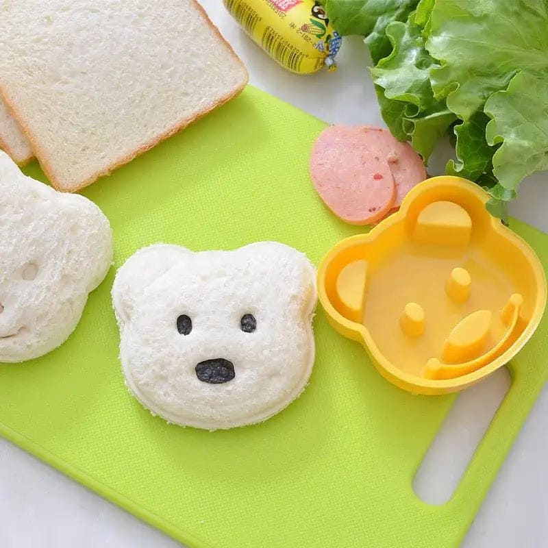 Bear Sandwich Cutter, Portable Sandwich Press Bread Mold, Bear Shape Cake Mold, Bread Biscuit Embosser Cake Tool, Toast Bread Making Cutter, Cute Baking Pastry Tool, Household Bear Sandwich Mold