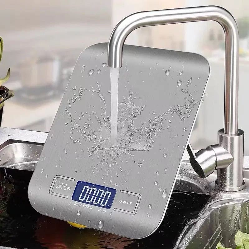 Digital Kitchen Scale, Multifunction LCD Display Kitchen Scale, Stainless Steel Measuring Scale, Rechargeable Steel Food Weighting Scale, Household Kitchen Scale, Portable Precision Scales