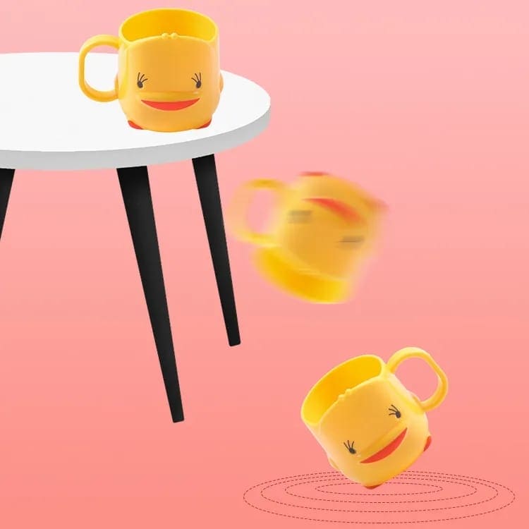 Cute Yellow Duck Mouthwash Cup, Duck Toothbrush Water Mug, Bathroom Tumbler Toothpaste Holder With Handle, Mouthwash Home Travel Cups, Cute Children Toothbrush Clean Cup, Baby Toothbrush Mug