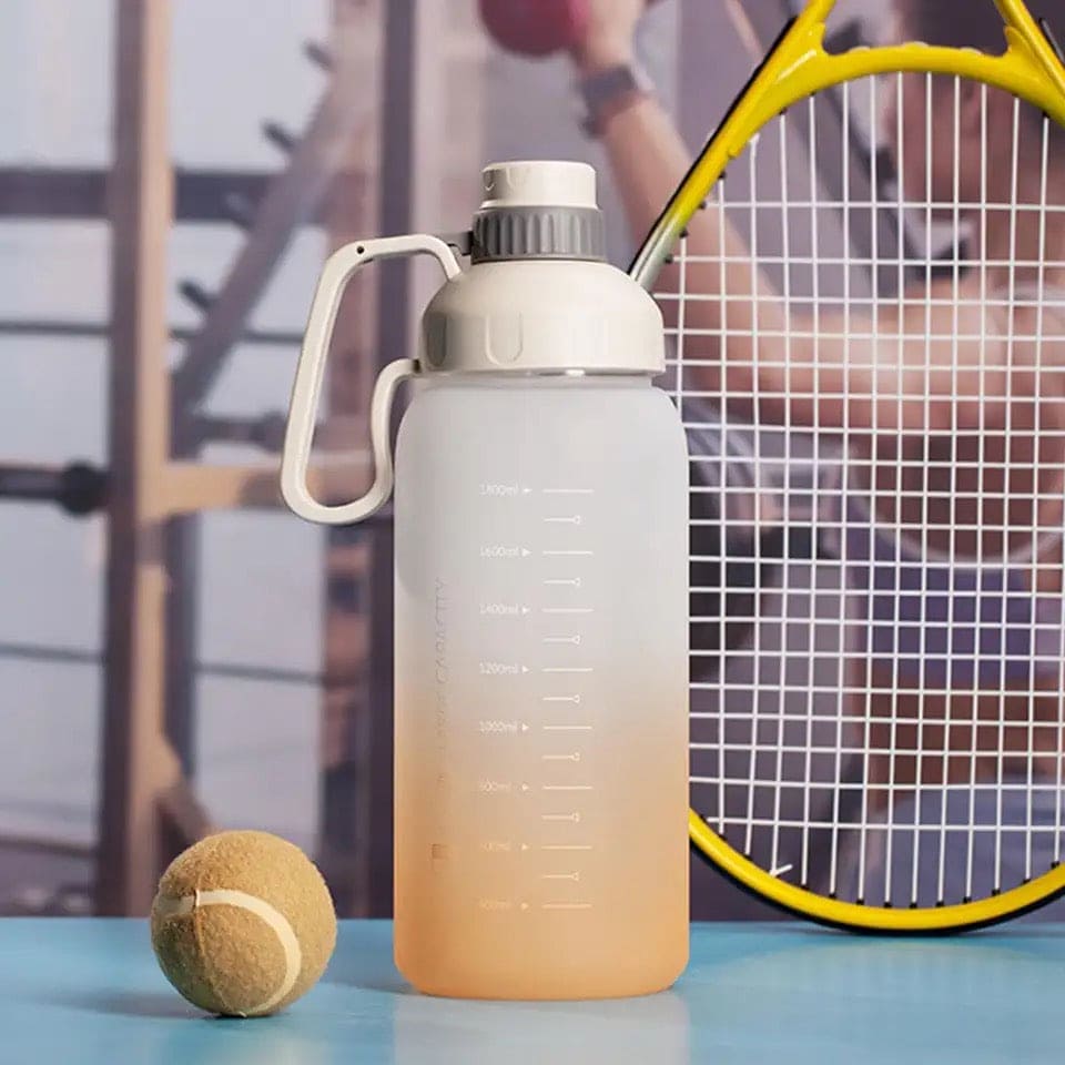 1.8L Rainbow Water Bottle, Motivational Water Bottle, Portable Large Capacity Water Dispenser Bottle, Sports Gradient Water Cup, Leakproof Reusable Water Bottle for Sports Fitness