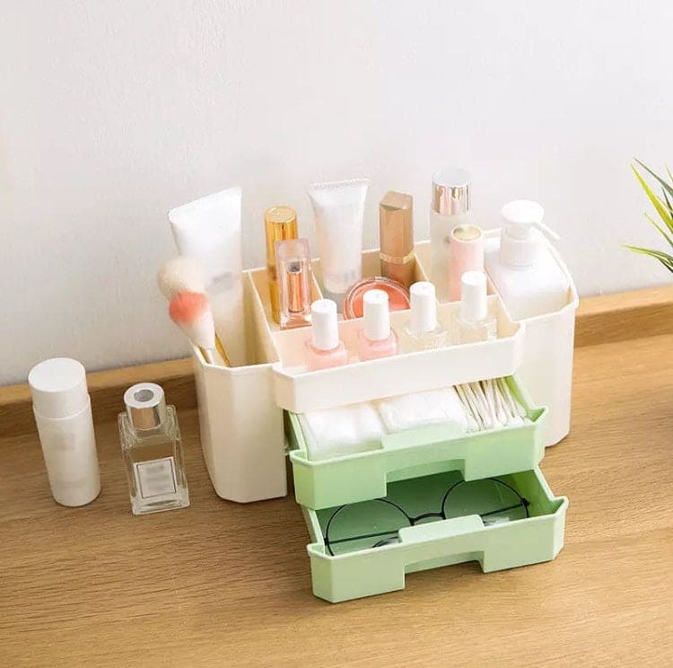 New Desktop Makeup Box, Professional Saving Space Desktop Cosmetics Storage Case, Drawer Type Box Cosmetic Organizer, Cosmetic Organizer/Box for Bathroom