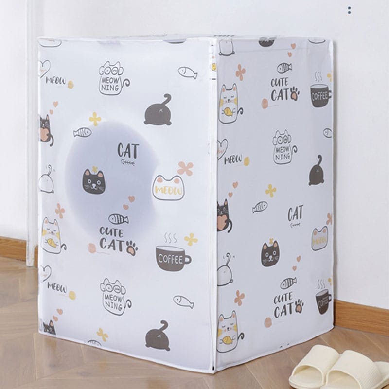 Front Loading Washing Machine Cover For Drum Washing Machine Waterproof Case, Zippered Dust Washing Machine Cover, Dust Protection Waterproof Case Cover, Printed Washing Machine, Washing Machine Protective Coat