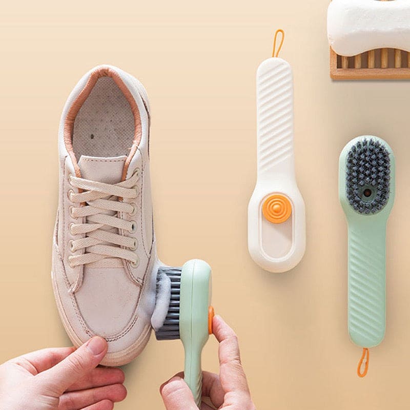 Liquid Shoes Brush, Multifunction Soft Bristled Brush, Automatic Filling Shoe Clothes Board Brush, Home Cleaning Tool, Long Handle Shoe Brush, Long Handle Shoe Brush