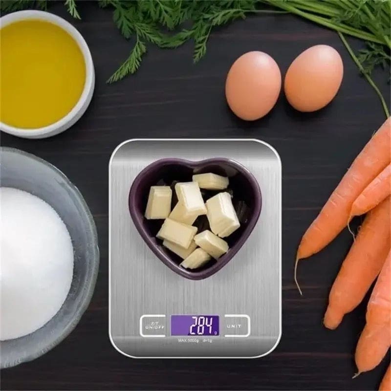 Digital Kitchen Scale, Multifunction LCD Display Kitchen Scale, Stainless Steel Measuring Scale, Rechargeable Steel Food Weighting Scale, Household Kitchen Scale, Portable Precision Scales