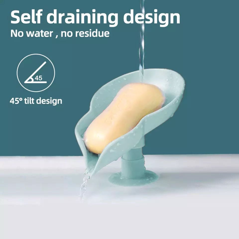 Creative Self Draining Soap Holder, Creative Sponge Holder, Bathroom Soap Container, Drill Free Soap Sponge Storage