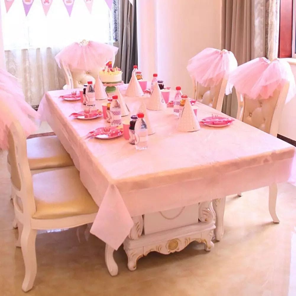 Plastic Disposable Table Cover, Birthday Tablecloth, Waterproof Table Sheets