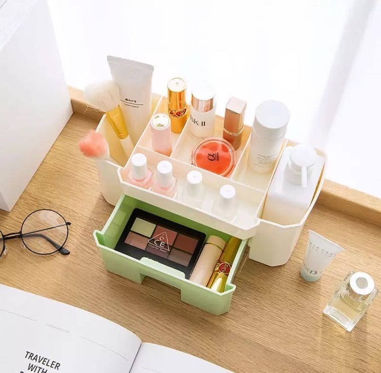 New Desktop Makeup Box, Professional Saving Space Desktop Cosmetics Storage Case, Drawer Type Box Cosmetic Organizer, Cosmetic Organizer/Box for Bathroom