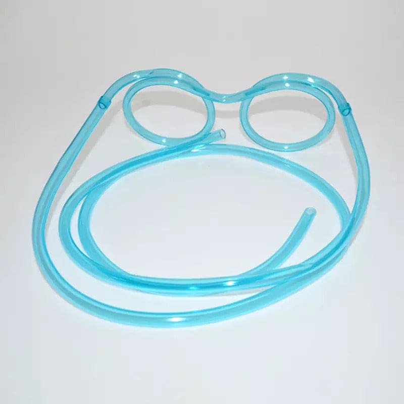 Funny Soft Flexible Straw Glasses, Plastic Drinking Straws, Crazy Fun Loop Straws, Unique Drinking Tube, Flexible Soft Drink Eyeglasses, Crazy Funky Drinking Tube For Party Supplies