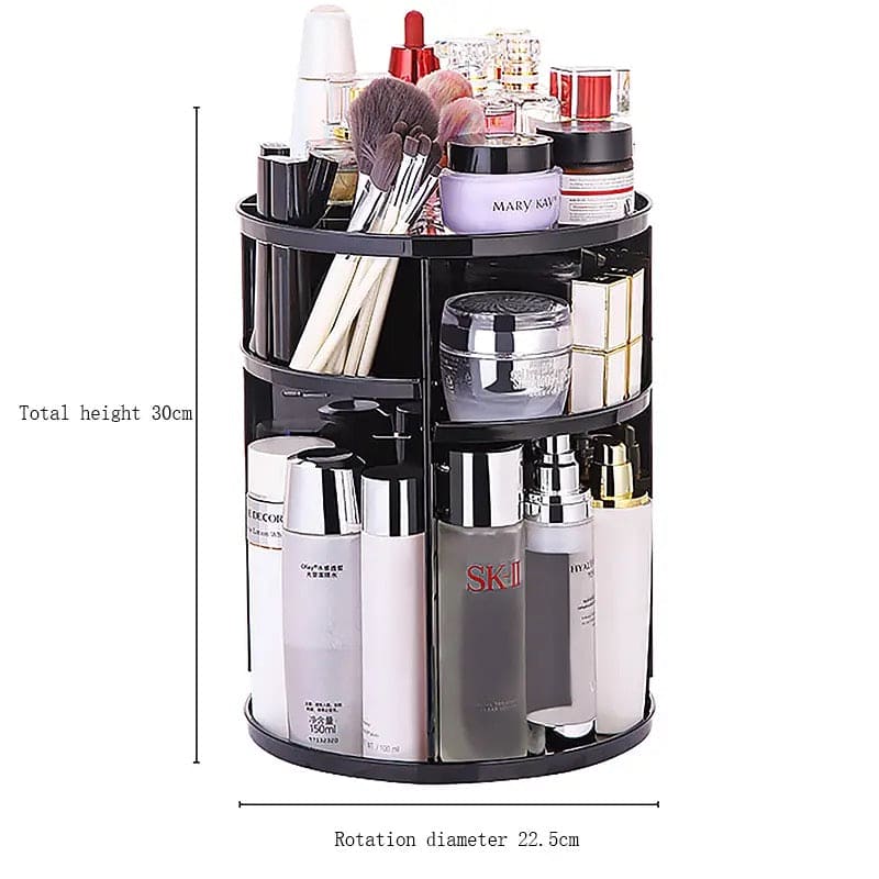 Nordic Rotating Cosmetic Organizer, Large Capacity Cosmetic Storage Rack, Multifunction Detachable Makeup Organizer, Adjustable Makeup Carousel Spinning Holder Rack,  Large Capacity Cosmetics Storage Box, Cosmetic Vanity Shelf