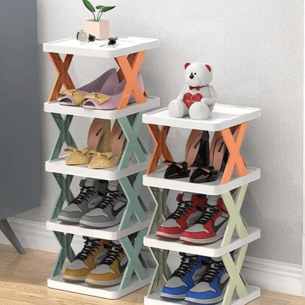 Simple Shoe Rack, Folding Shoe Cabinet, Entryway Gadget Luxury Shoe, Multi Layer Shoe Storage Rack, Household Storage Cabinet Economical Shoe Rack, X Shoe Rack