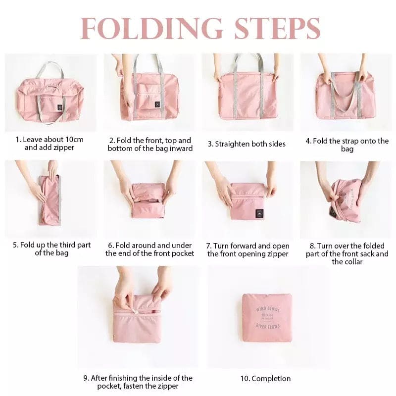 Single Shoulder Travel Bag, Multifunctional Folding Travel Bag, Large Capacity Fashion Travel Bag, Travel Luggage Organizer, Travel Pouch Hand Bag, Multifunctional Large Capacity Suitcase Organizer Bag