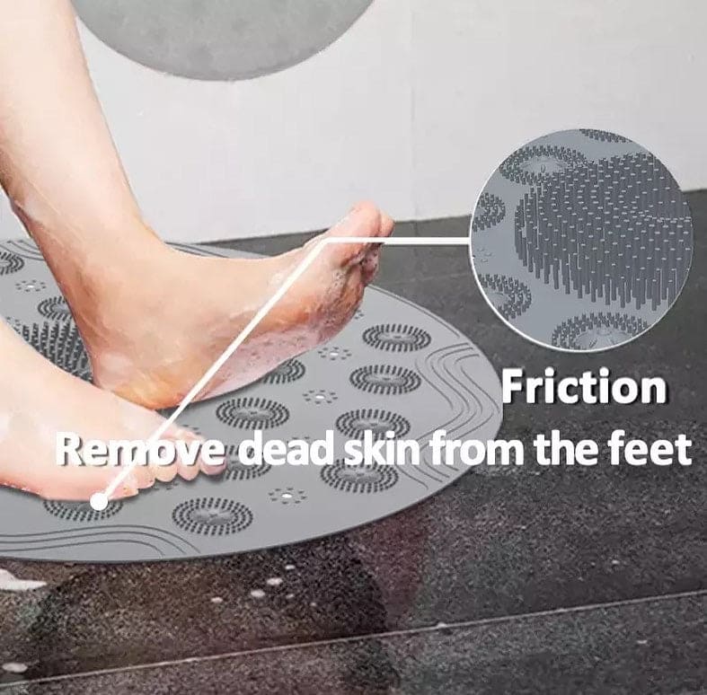 Silicone Bathroom Shower Mats, Multifunctional Water Absorption Bathroom Mats, Non-Slip Floor Mat