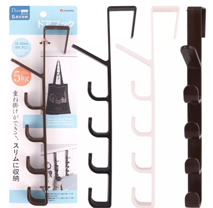 Door Hook, 5 Hook Door Hanger, Closet Door Hanger, Clothes Hanger Hook