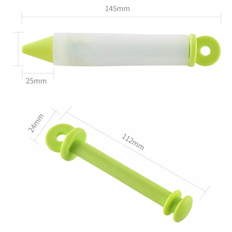 Silicone Decorative Pens, Chocolate Cookie Cake Writing Pen, Decorating Cake Molds Tool, Silicone Food Writing Pen For Dessert, Ice Cream Chocolate Decorating Pens Syringe Baking Tools