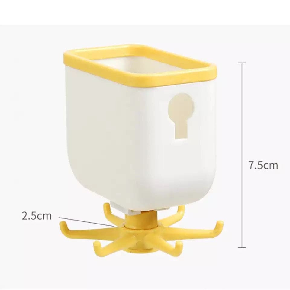Creative New Storage Rotating Rack With Claw Hook, 360 Rotatable Hook Storage Hanger, Punch Free Multipurpose Hook, Home Storage Cabinet Rack, Wall Mounted Spoon Holder Rack