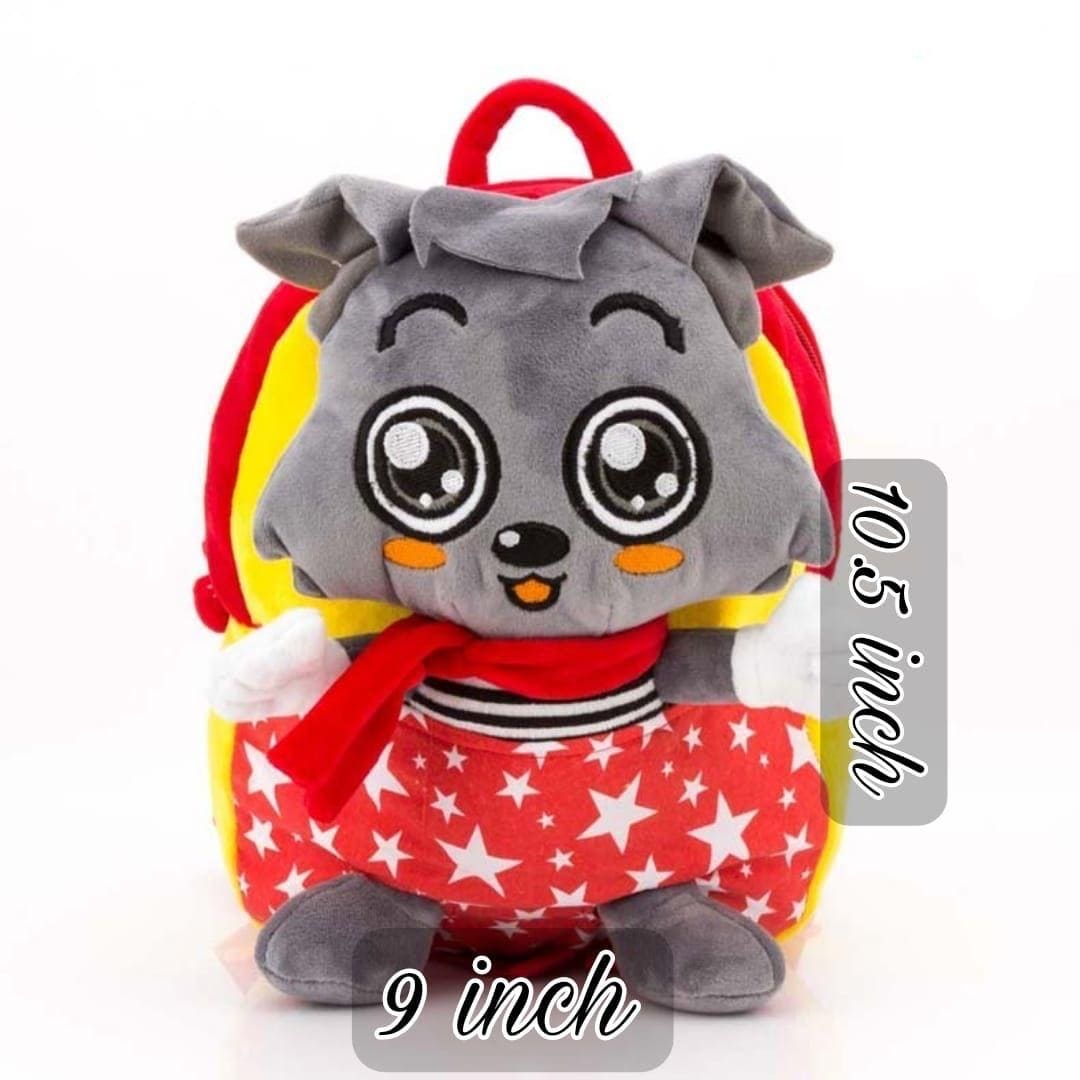 3D Fluffy Stuff Bag Pack With Front Toy, Children Student School Bags, Casual Backpack For Teenagers Kids Boys