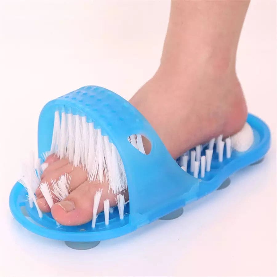 Bath Feet Slipper, Foot Cleaning Brush Slipper, Foot Scrubber Bath Shoe with Brush, Bathroom Massager Slipper, Room Foot Care Cleaning Scrubber Brushes, Pumice Stone Foot Scrubber