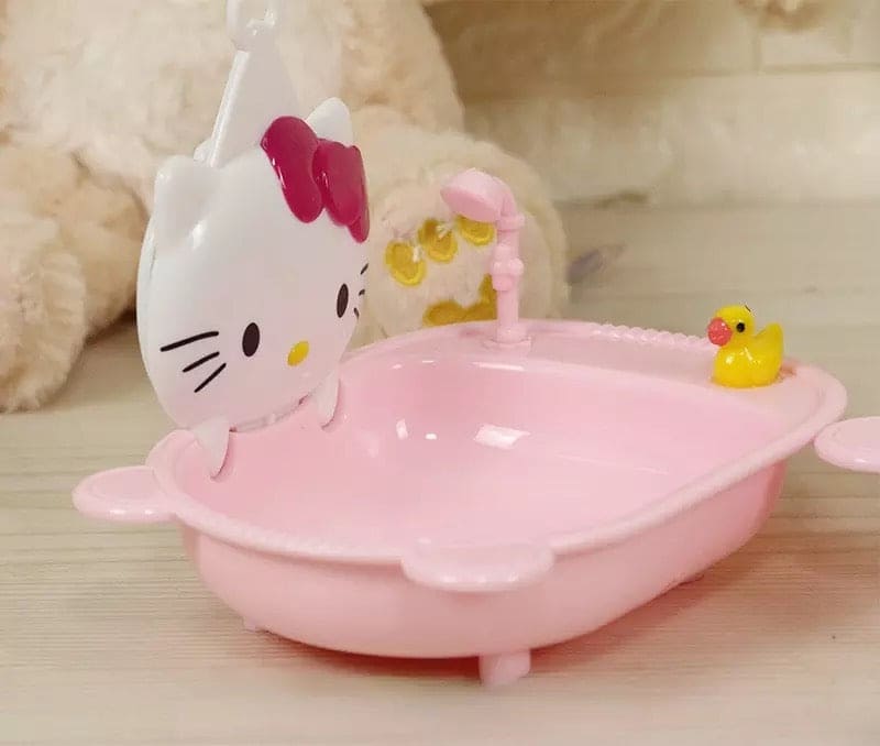 Hello Kitty Cute Bathroom Drain Soap Dish, Wall Cartoon Soap Dish Holder, Home Shower Travel Hiking Holder