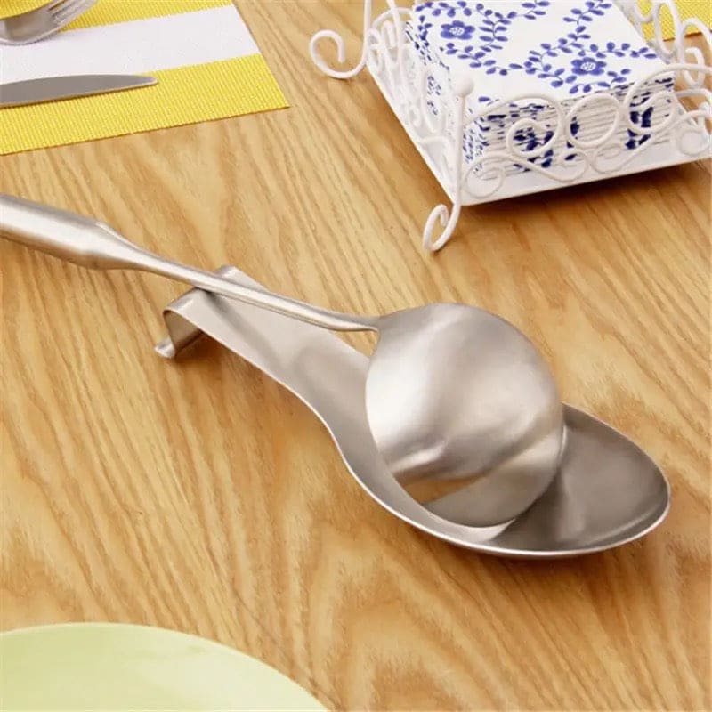 Fish Shape Stainless Steel Spoon Rest Food Clip, Hot Pot Spoon Tray, Hotel Restaurant Kitchen Utensil Holder Shelf Tray