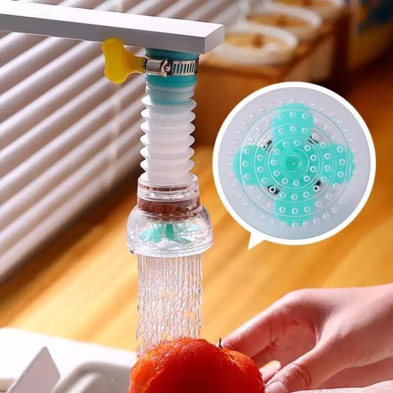 Fan Water Saving Tap, 360˚ Degree Rotatable Water Saving Tap, Durable Faucet Filter Nozzle, Tap Aerator Diffuser Faucet Nozzle Filter Adapter