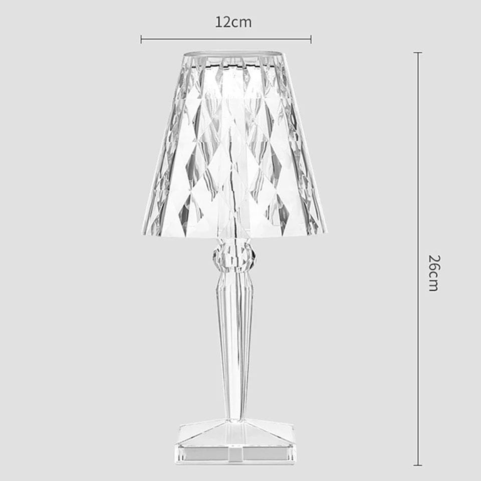 Daimond Table Lamp, Acrylic Decorations Desk Lamp, Crystal Chargeable Touch Lamp