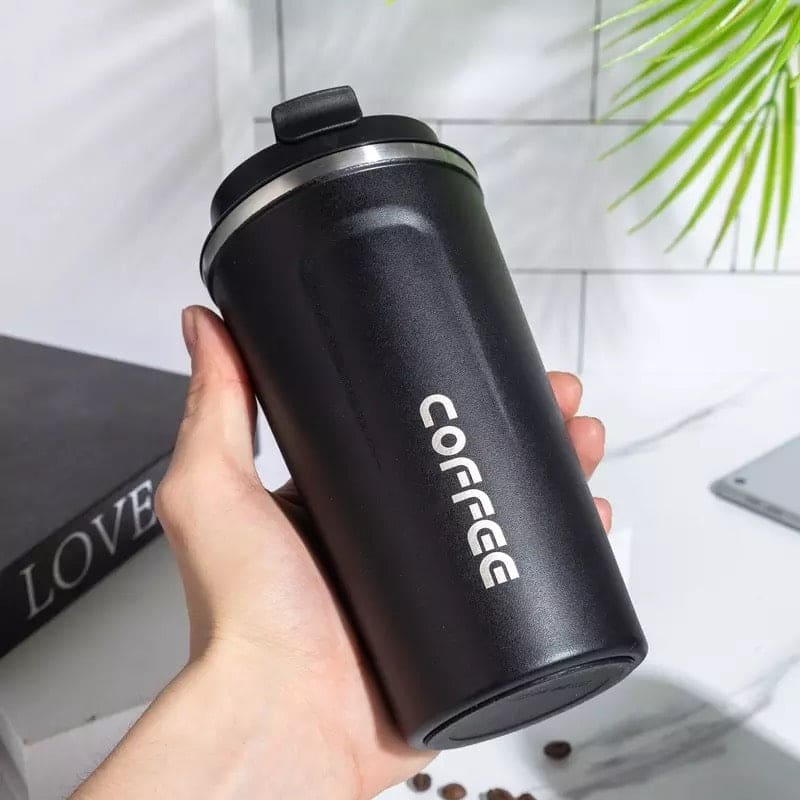 Double Stainless Steel Flash Vacuum Coffee Mug, Car Thermos Coffee Mug Travel Mug with Leak-proof Lid for Coffee, Tea, Cold Beverage, Ice Drinks, Insulated Coffee Mug For Hiking  Leakproof Thermal Coffee Mug, Travel Thermal Bottle