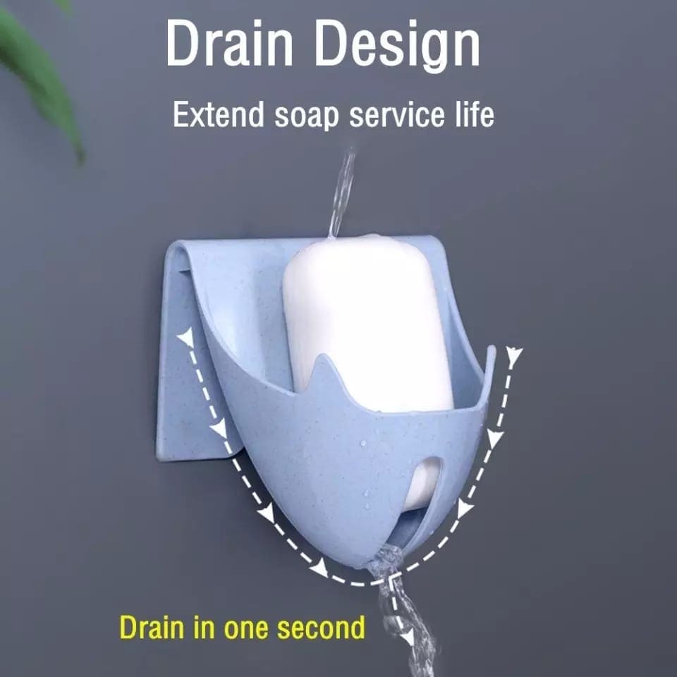 Drain Rack Soap Holder Box, Wall Mounted Sponge Storage Rack, Single Layers Phone Holder, Wall Mounted Self-Adhesive Soap Holder