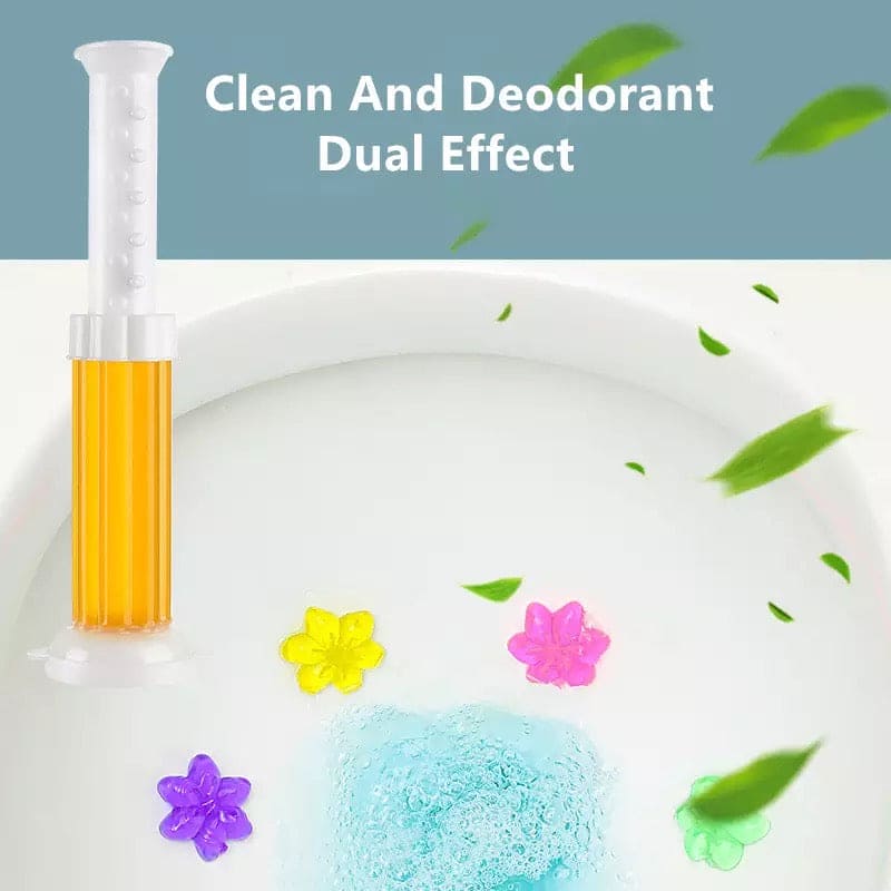 Frangrance Toilet Cleaner, Gel Deodorant Air Freshner, Aromatic Flower Needle Detergent Flower Toilet Bathroom Deodorant Cleaning