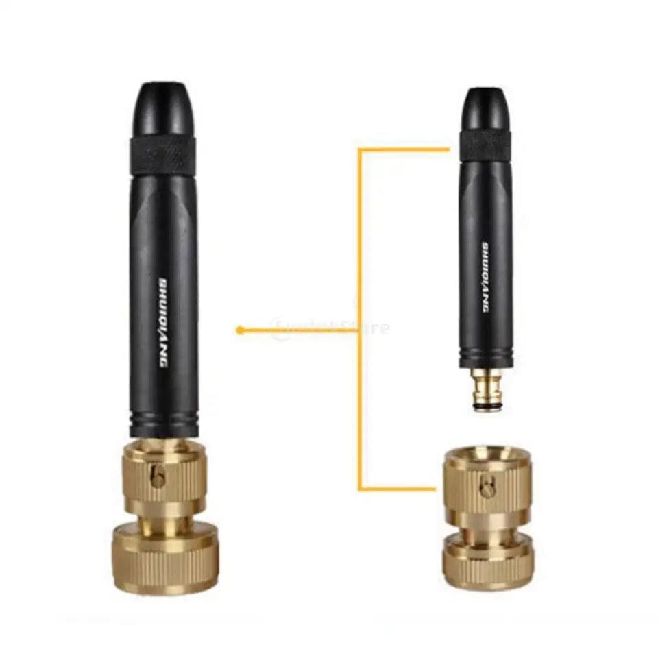 Adjustable High Pressure Squirt Water Gun, Aluminum Alloy Spray Nozzle, Spray Sprinkler High Pressure Direct Spray Garden Hose, Sprinkler System Pressure Washer, Car Wash Watering Gun Cleaning Tool