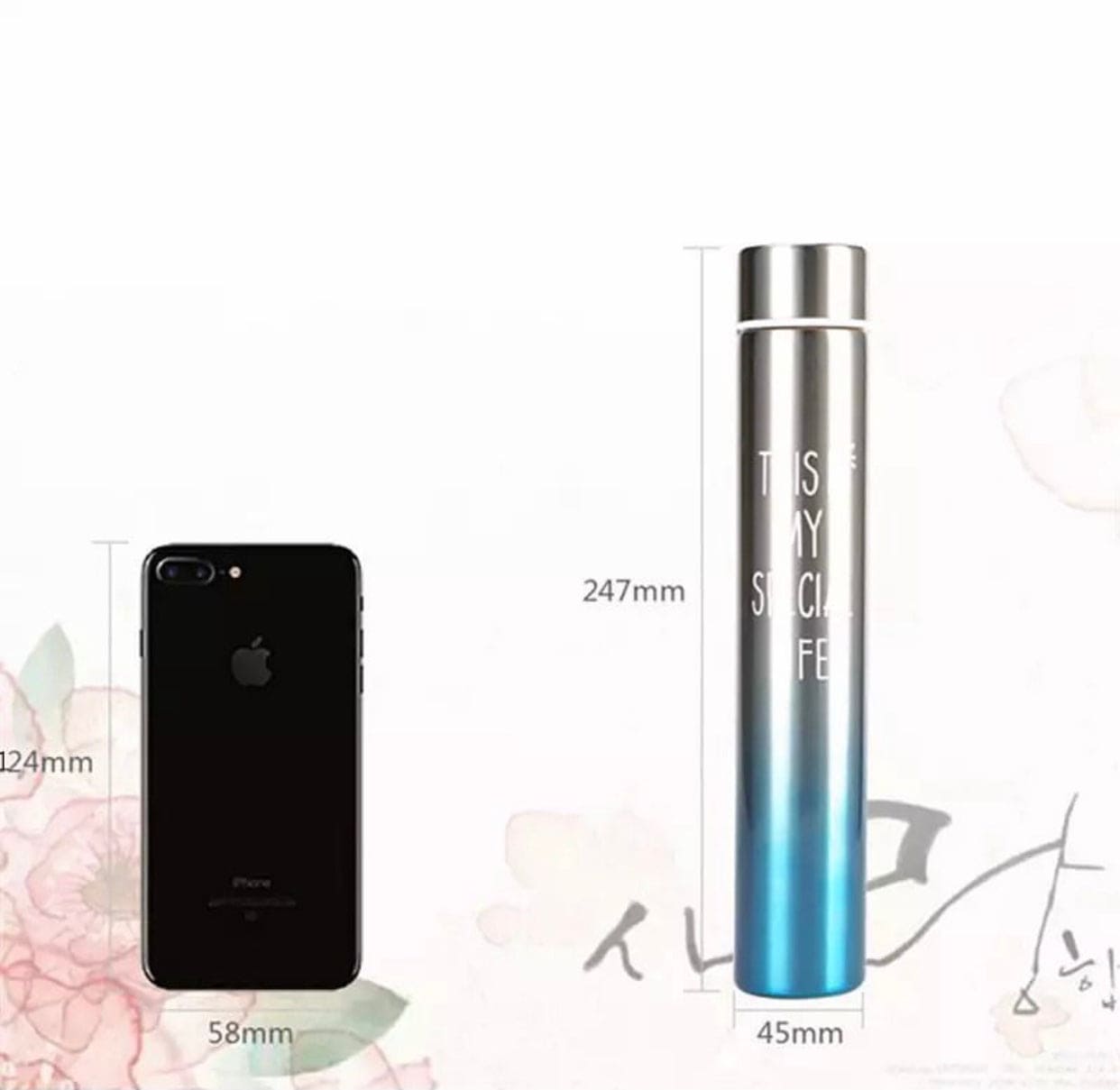 320ml Stainless Steel Thermostat Vacuum Flask Water Bottle, Stainless Steel Insulated Water Bottle, Travel Water Bottle, Stainless Steel Intellective Thermos with Double Bottom