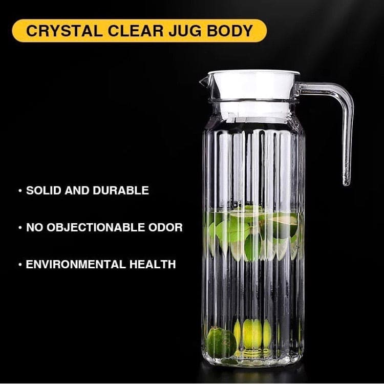 1.1L Large Water Jugs, Transparent Acrylic Plastic Water Pot, Kettle Drink Container With Lid