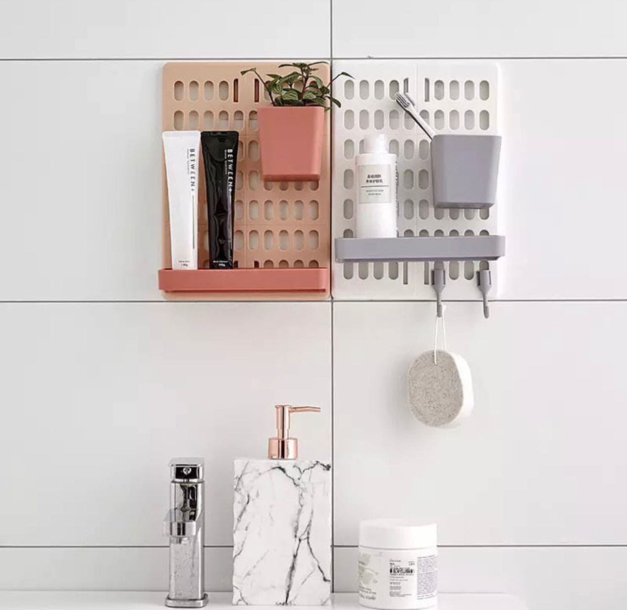 Home Decor Hole Wall Board With Shelves And Hooks, Photo Hanging Display Frames Desk Storage, Picture Panel Wall Decoration For Room Office