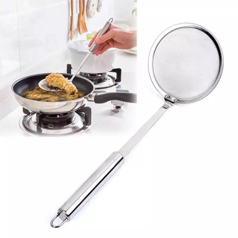Stainless Steel Colander Oil Strainer Spoon, Stainless Steel Hot Pot Filter Mesh, Soup Skimmer Spoon, Fried Food Net Strainer, Wire Filter Strainer With Long Handle