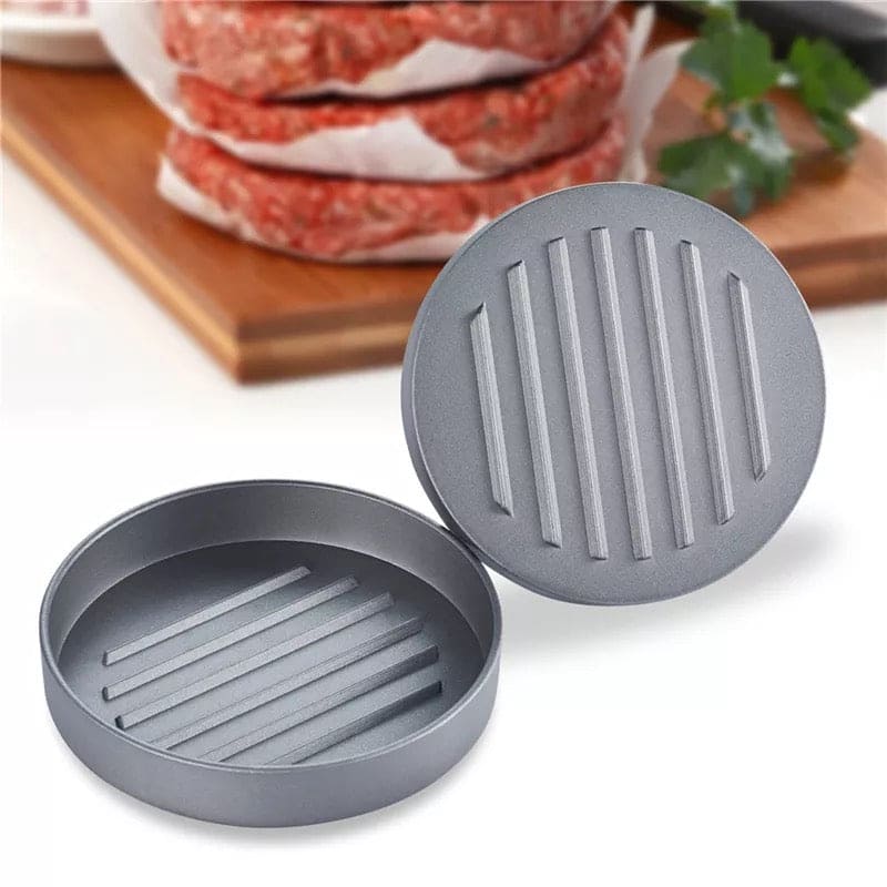 Round Patty Presser, Non-Stick Aluminum Burger Patty Maker, Patty Mold for Smashed Burger, Beef Veggie BBQ Barbecue Grill