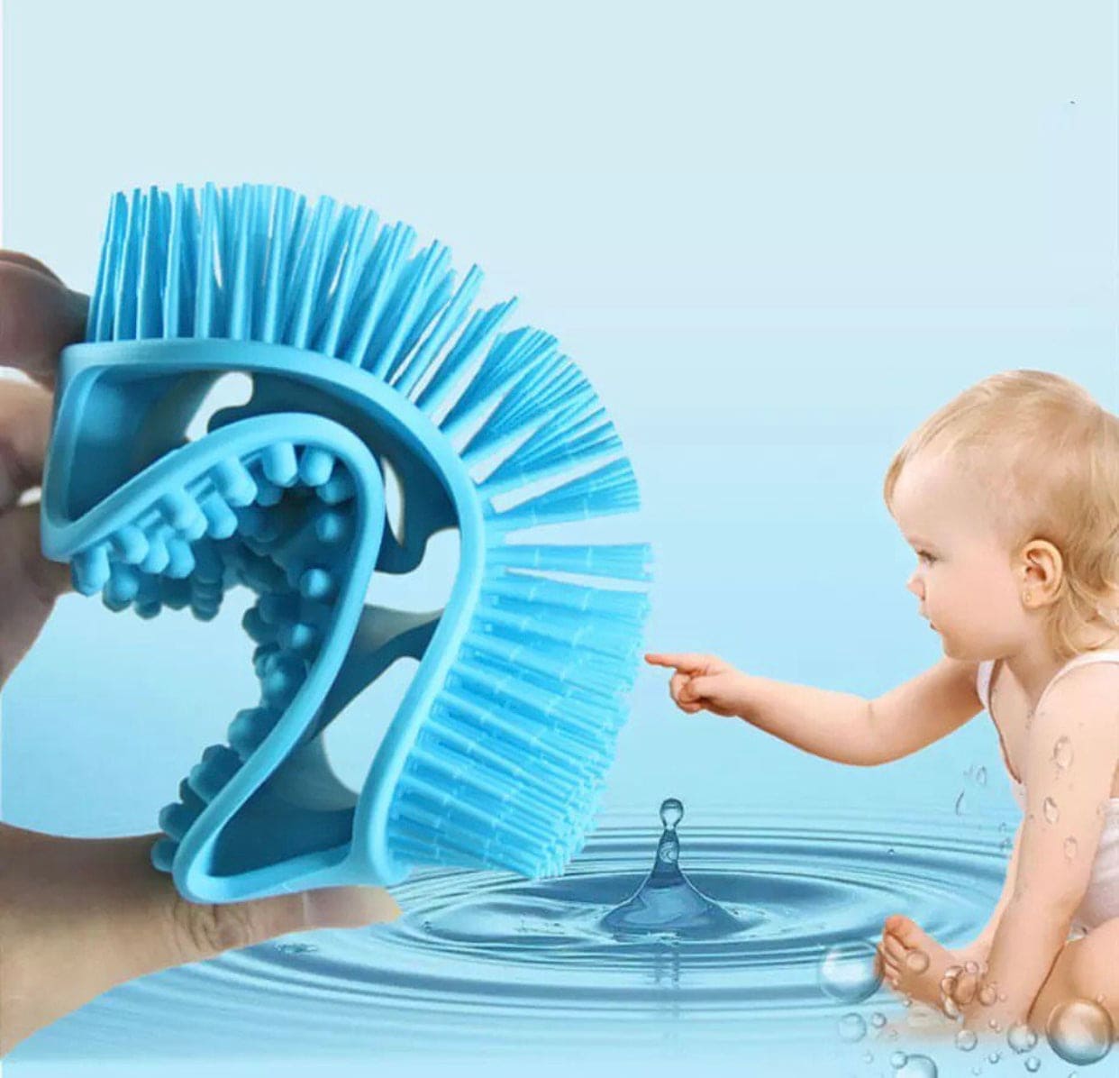 Silicone Bath Brush For Babies, Baby Shampoo Shower Brush, Silicone Body Scrubber, Massage Body Bath Brush