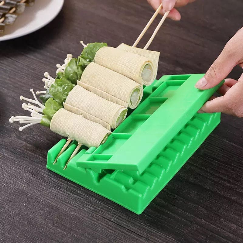 BBQ Stringing Machine, Multifunction Quickly Skewer Machine, Artifact Mutton Shashlik Skewer, BBQ Barbecue Stringing Machine, Outdoor Barbecue Supplies Accessories Barbecue Gadgets