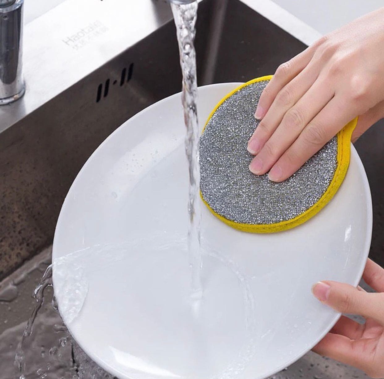 Double Sided Dishwashing Sponge, Pan Pot Dish Wash Sponge, Tableware Dish Washing Brush