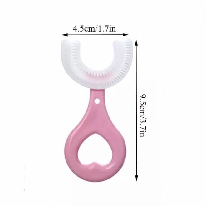 Kids U Shaped Silicone Head Oral Care Cleaning Toothbrush For Toddlers, 360° Oral Teeth Cleaning Food Grade Soft Silicone Brush