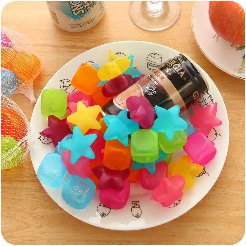 Reusable Ice Cubes, Freezable Ice Cubes, Plastic Non Diluting Ice Cubes, Reusable Washable Ice Cubes for Picnic Camping, Portable Ice Cube Cooler For Drinks, Refresh Cocktail Party Physical Cooling Tool