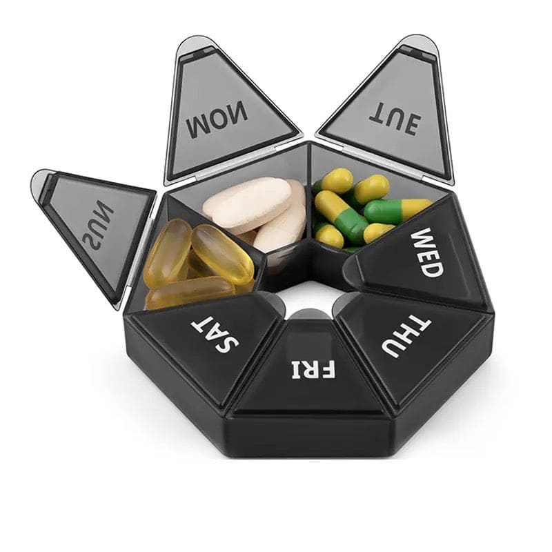 Sub Packing Pill Box, Broke Weekly Pill Organizer, Mini Round Flip-top Pill Box, Medicine Dispenser Container, Portable Storage Tablet Holder, 7 Days Pill Planner, Splitters Travel Pill Case, Weekly Pill Dispenser, Outdoor Travel Pill Protect Container