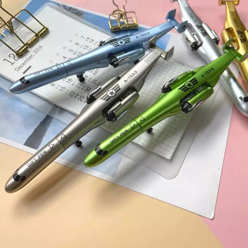 Aircraft Machine Gel Pen, 0.5mm Combat Helicopter School Gel Pen, Ink Signature Pen, Student Writing Office Supplies,